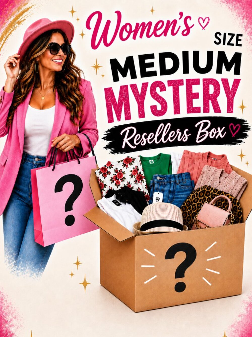 Womens Size Medium Mystery Reseller Box